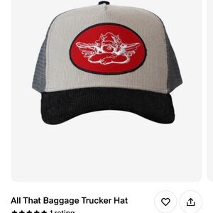 BOYS LIE - Gray and Black Trucker Hat with Red Logo